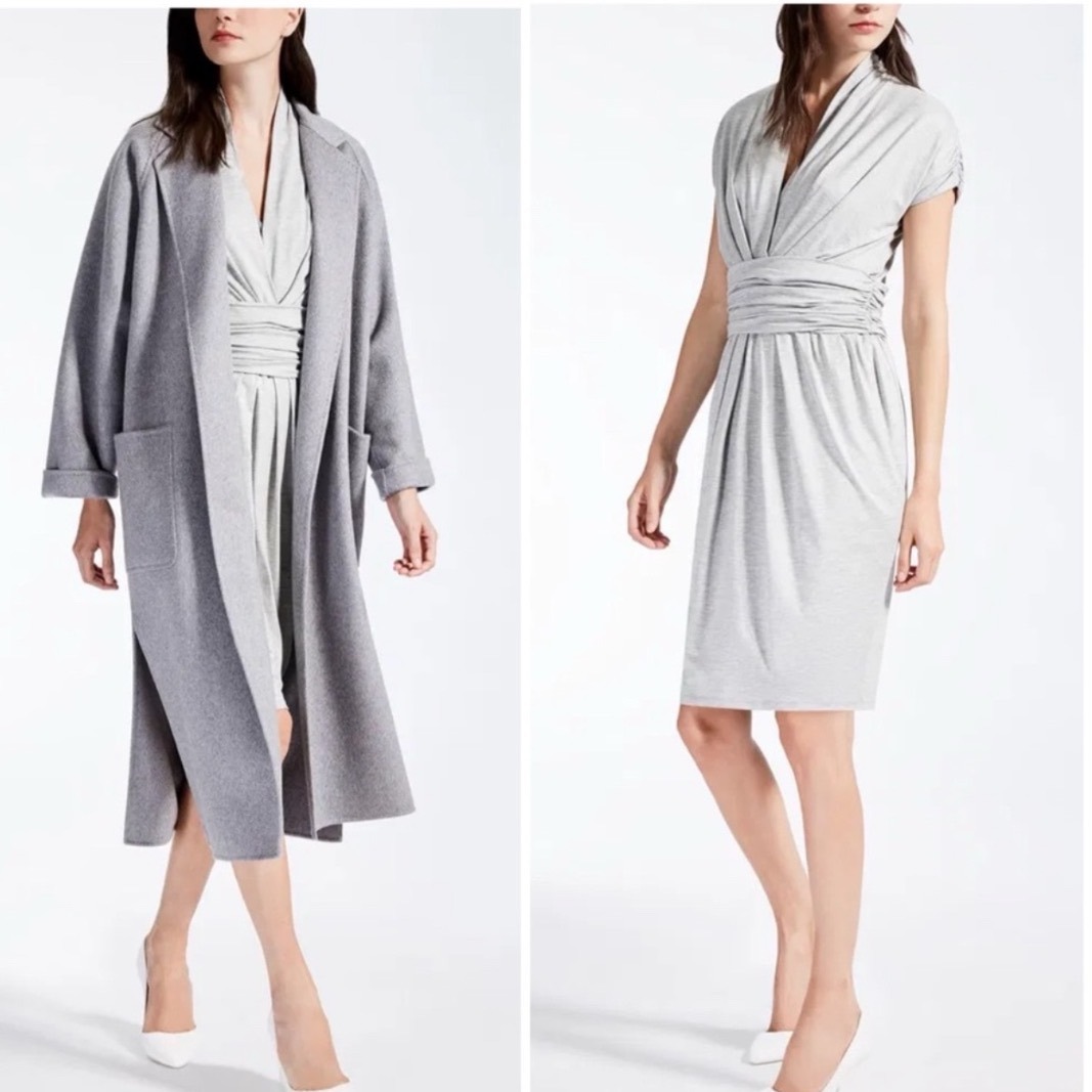 Max Mara Grey Pergola Jersey Dress Size 10 Nwt
